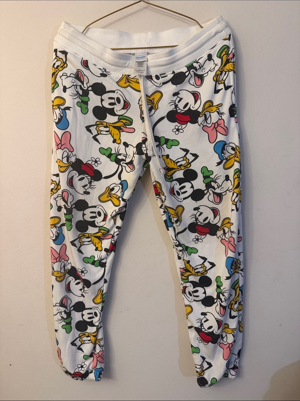 Disney White Leggings with Multicolor Mickey & Friends Faces